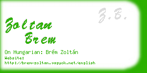 zoltan brem business card