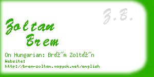 zoltan brem business card